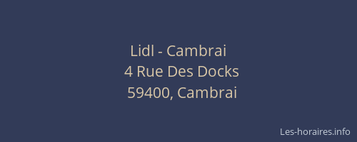 Lidl - Cambrai