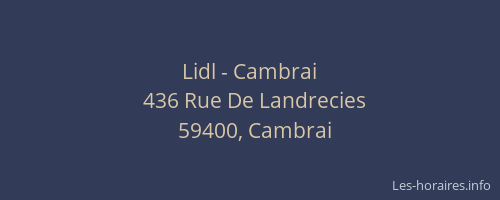 Lidl - Cambrai