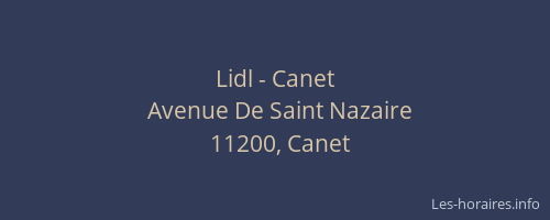 Lidl - Canet