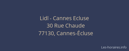 Lidl - Cannes Ecluse