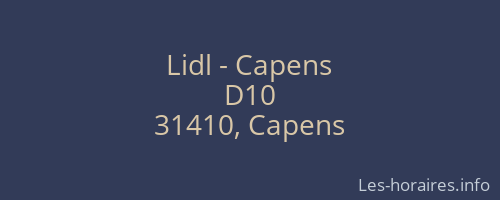 Lidl - Capens