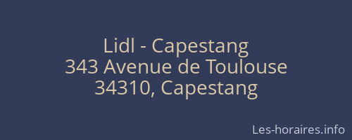 Lidl - Capestang