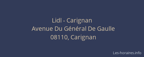 Lidl - Carignan