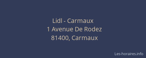 Lidl - Carmaux