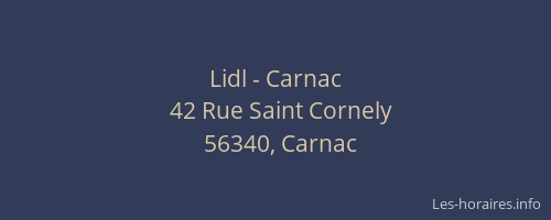 Lidl - Carnac