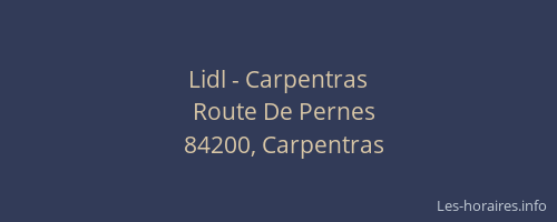 Lidl - Carpentras