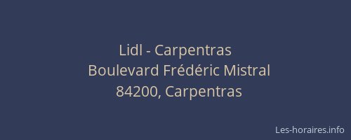 Lidl - Carpentras