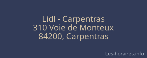 Lidl - Carpentras