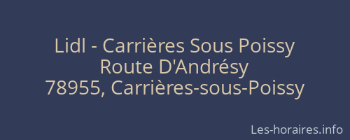 Lidl - Carrières Sous Poissy