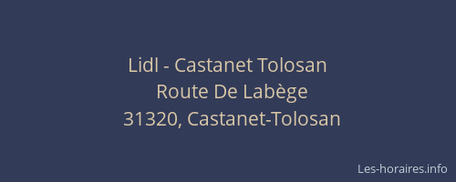 Lidl - Castanet Tolosan