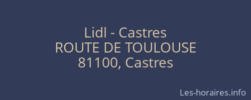 Lidl - Castres