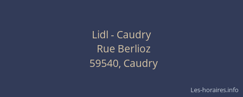 Lidl - Caudry