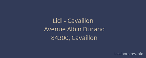 Lidl - Cavaillon