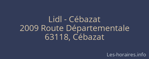 Lidl - Cébazat