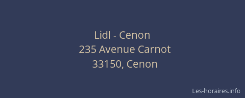 Lidl - Cenon
