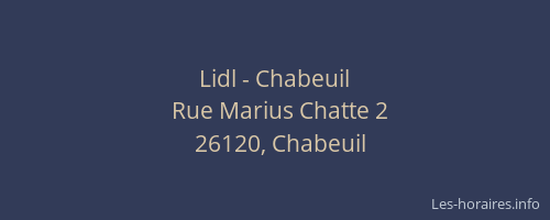 Lidl - Chabeuil