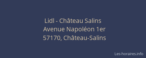 Lidl - Château Salins
