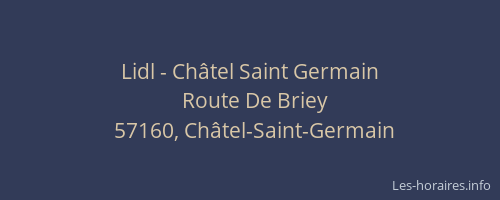 Lidl - Ch&acirc;tel Saint Germain