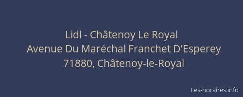 Lidl - Châtenoy Le Royal