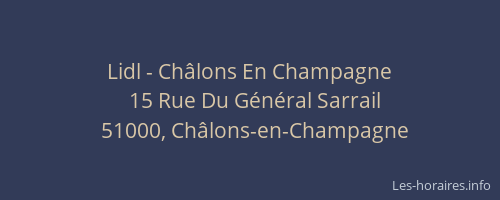 Lidl - Châlons En Champagne