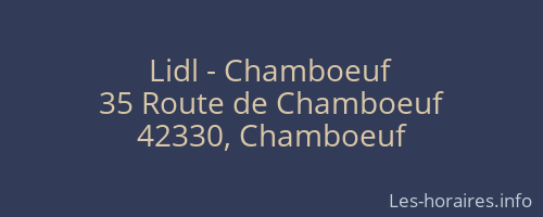 Lidl - Chamboeuf
