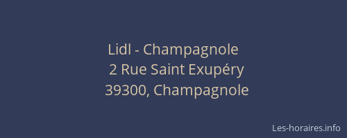 Lidl - Champagnole