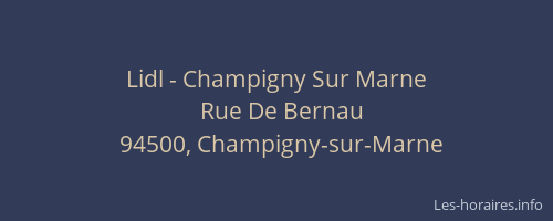 Lidl - Champigny Sur Marne
