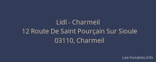 Lidl - Charmeil