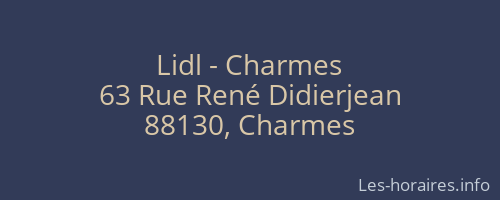 Lidl - Charmes