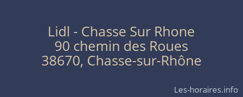 Lidl - Chasse Sur Rhone