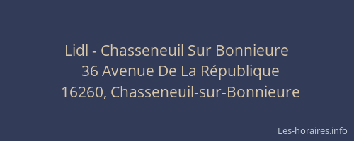 Lidl - Chasseneuil Sur Bonnieure