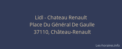 Lidl - Chateau Renault