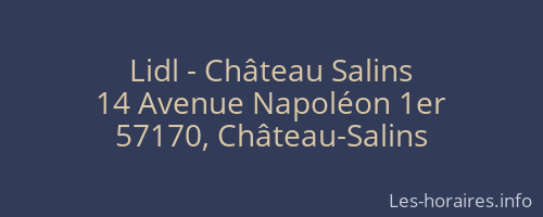 Lidl - Château Salins