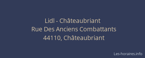 Lidl - Châteaubriant