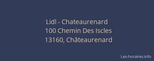 Lidl - Chateaurenard