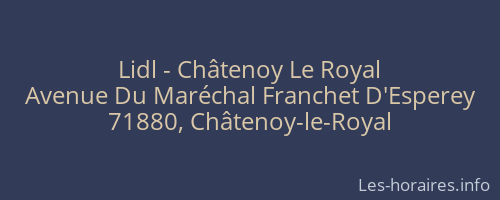Lidl - Châtenoy Le Royal