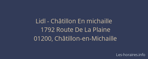 Lidl - Châtillon En michaille