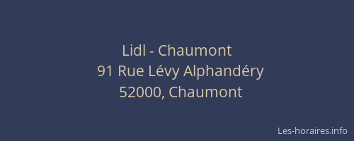 Lidl - Chaumont