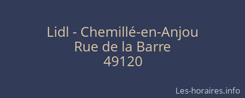Lidl - Chemillé-en-Anjou