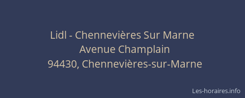 Lidl - Chennevières Sur Marne