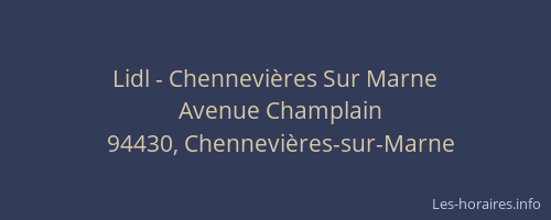 Lidl - Chennevi&egrave;res Sur Marne
