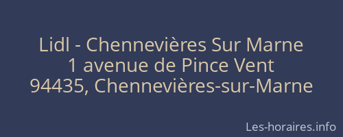 Lidl - Chennevières Sur Marne
