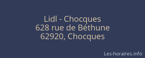 Lidl - Chocques