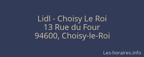 Lidl - Choisy Le Roi