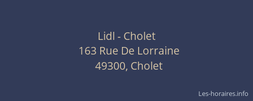 Lidl - Cholet
