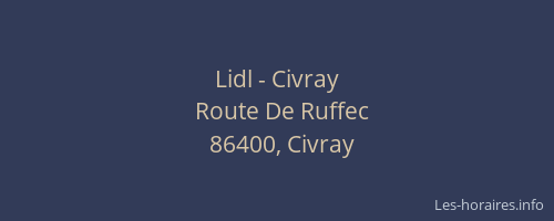 Lidl - Civray