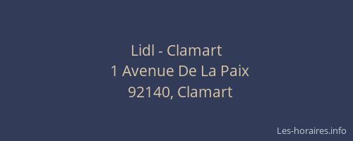 Lidl - Clamart