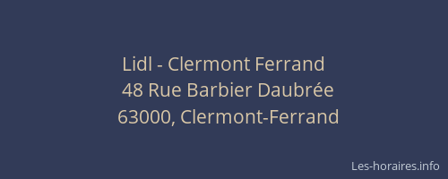 Lidl - Clermont Ferrand