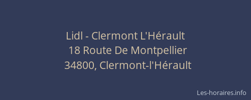 Lidl - Clermont L'Hérault