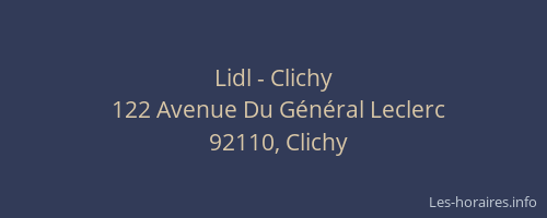 Lidl - Clichy
